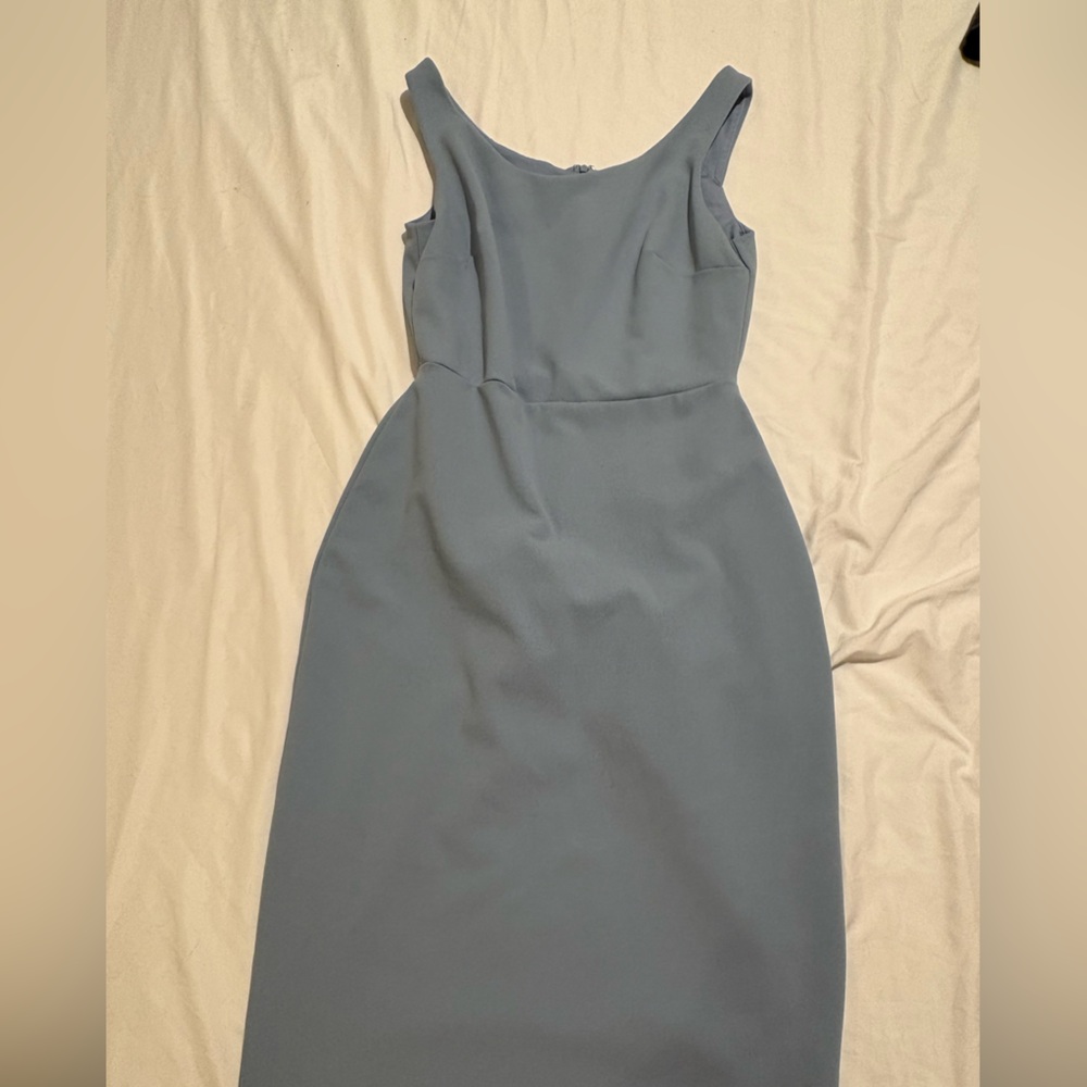 Elegant Light Blue Sleeveless Dress